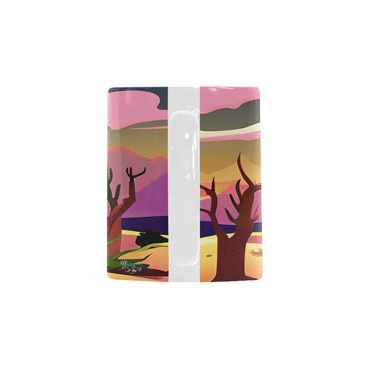 Coffee Mug, tea cup, desert scene, design 37