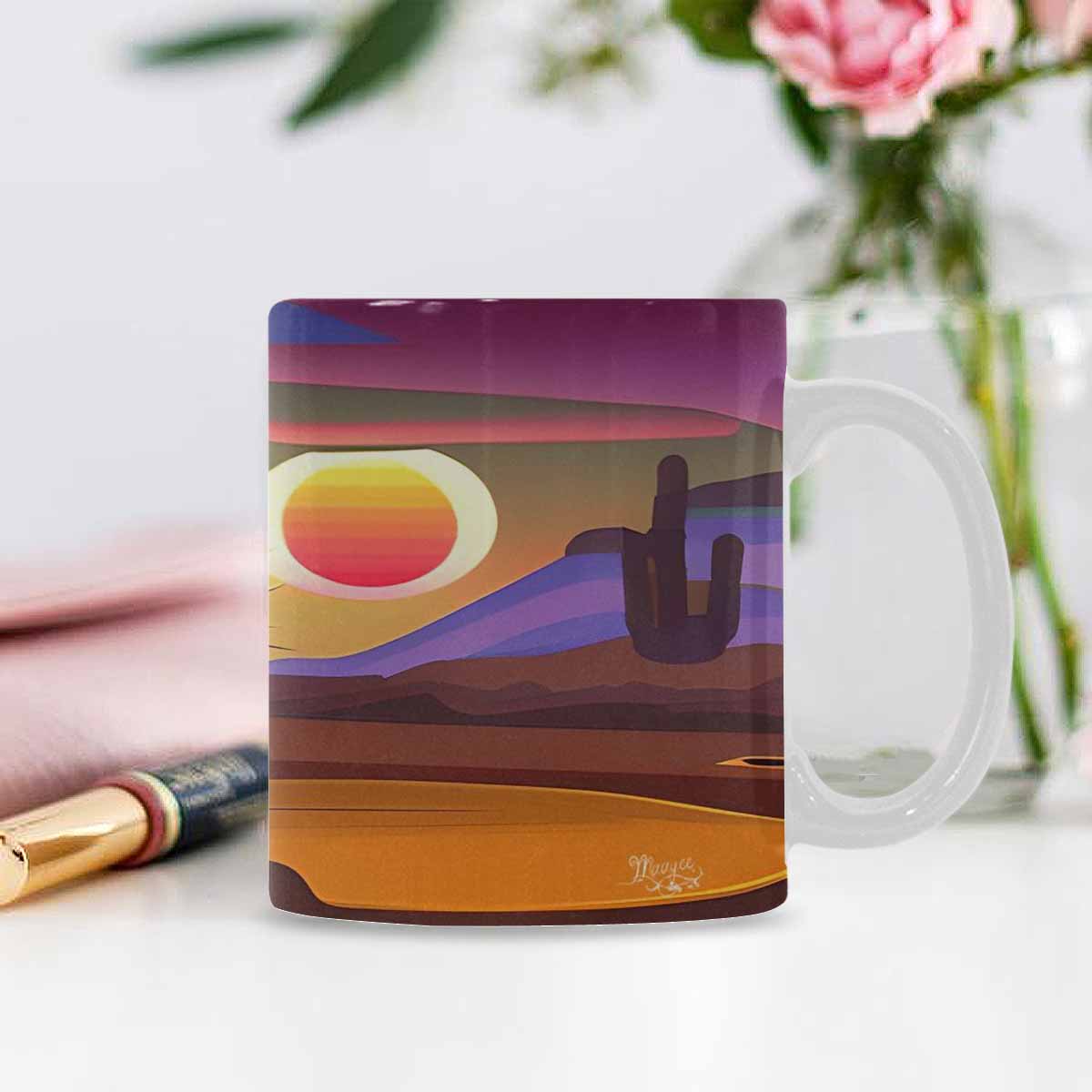 Coffee Mug, tea cup, desert scene, design 91