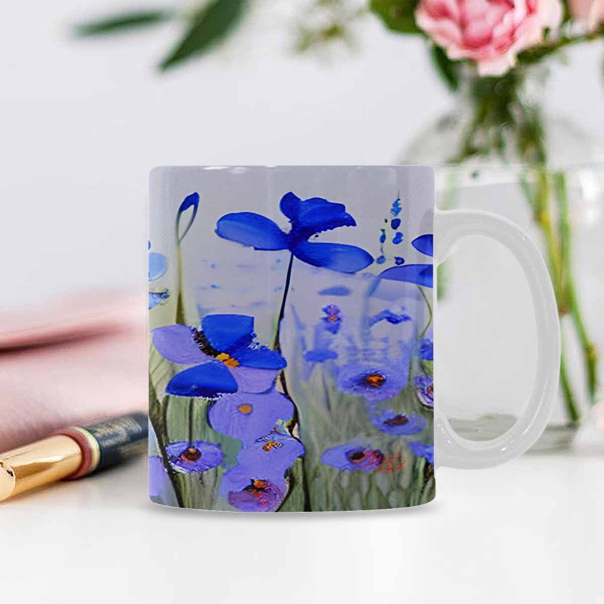 Quality Mug, coffee mug, tea cup, Bright florals, Set 1, Design 97