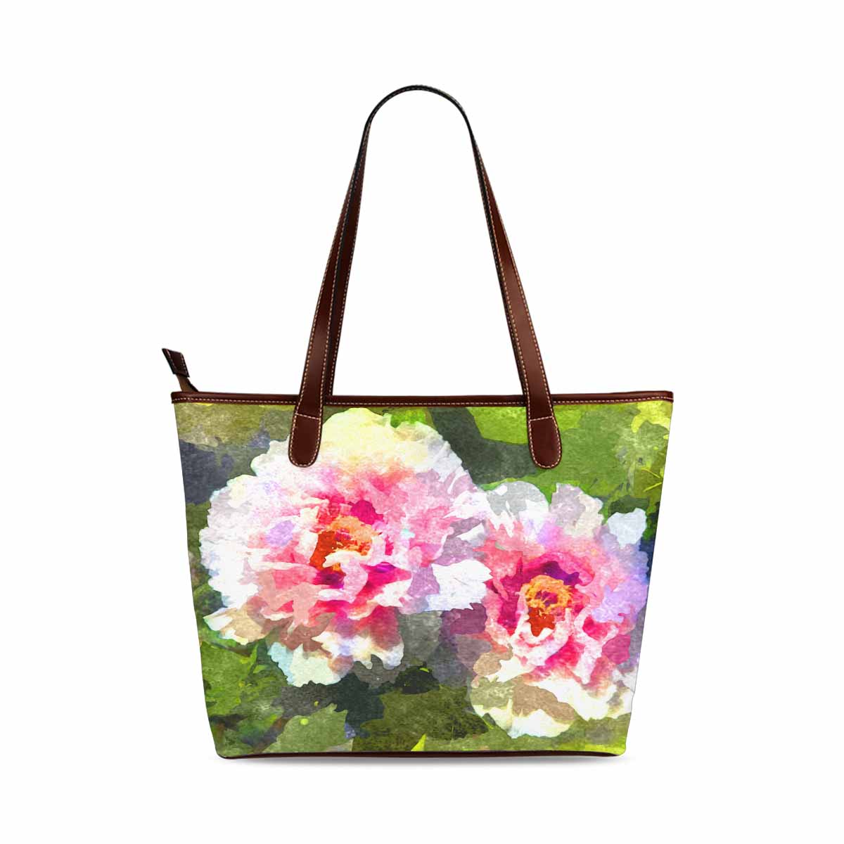 Classic Fabric handbag, watercolor floral, design 164