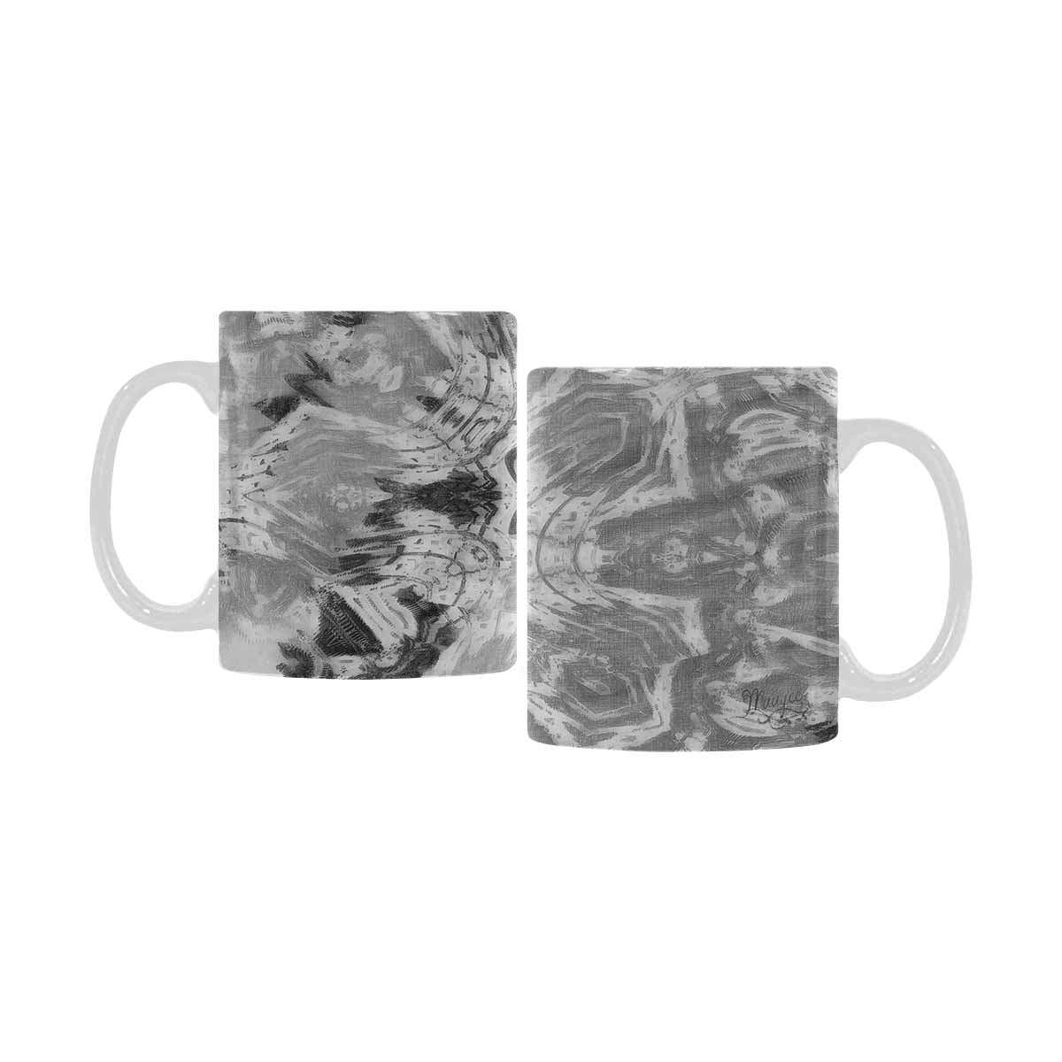 Quality Mug, coffee mug, tea cup, B & W Abstract, Set 1, design 75