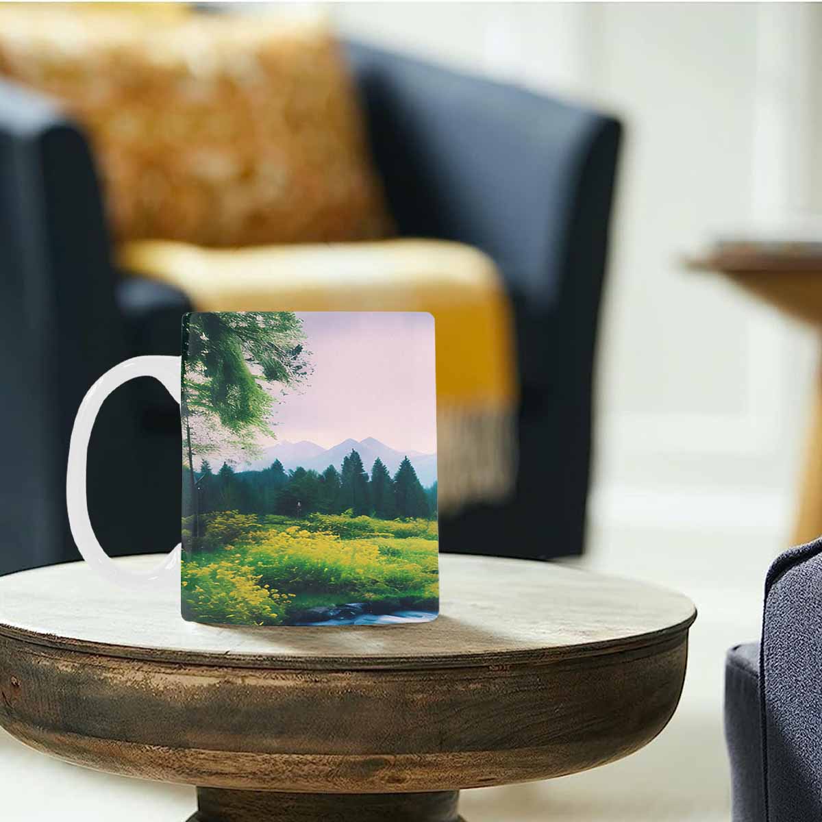 Rivers & Mountains Landscape mugs, set 1 design 28