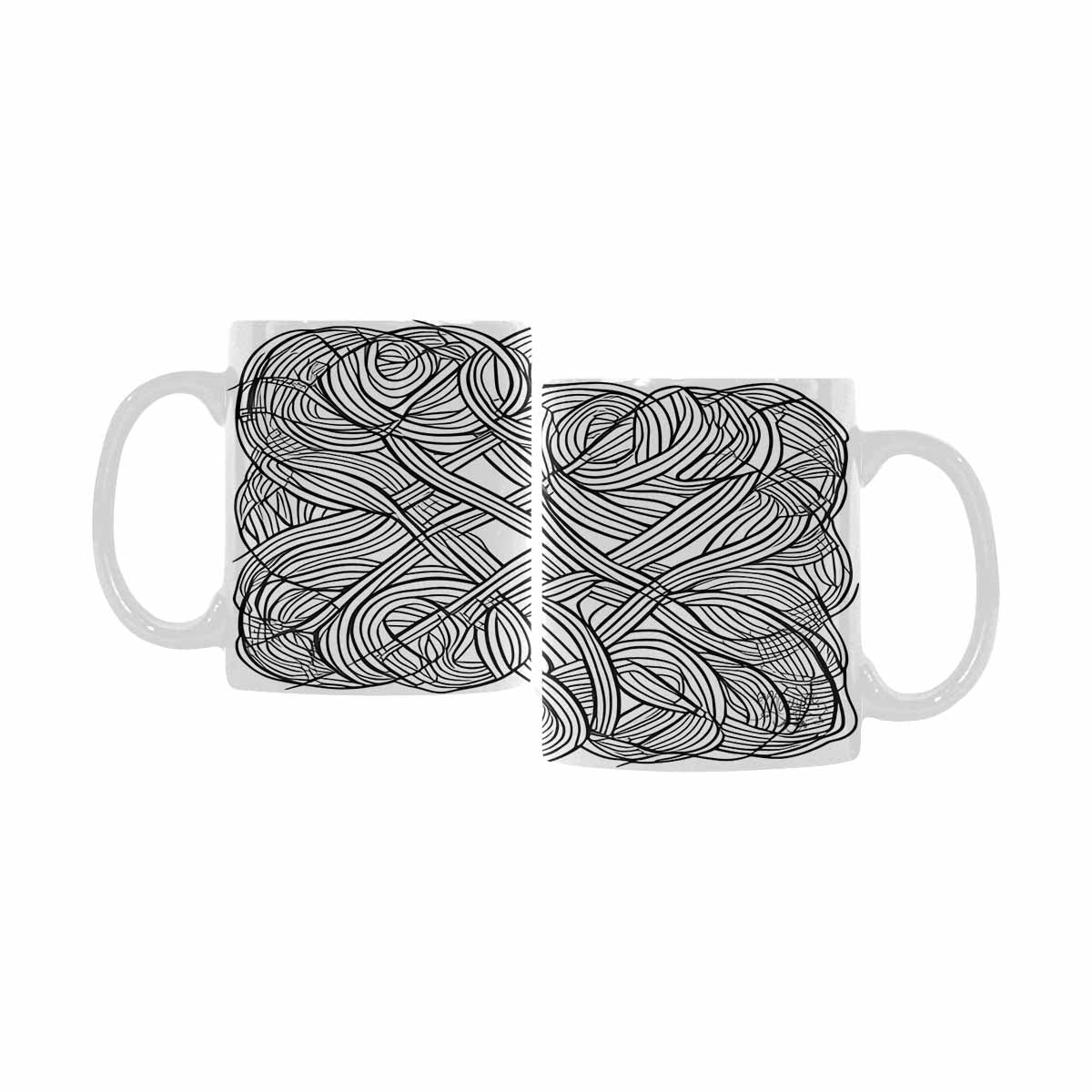 Quality Mug, coffee mug, tea cup, B & W Abstract, Set 1, design 24