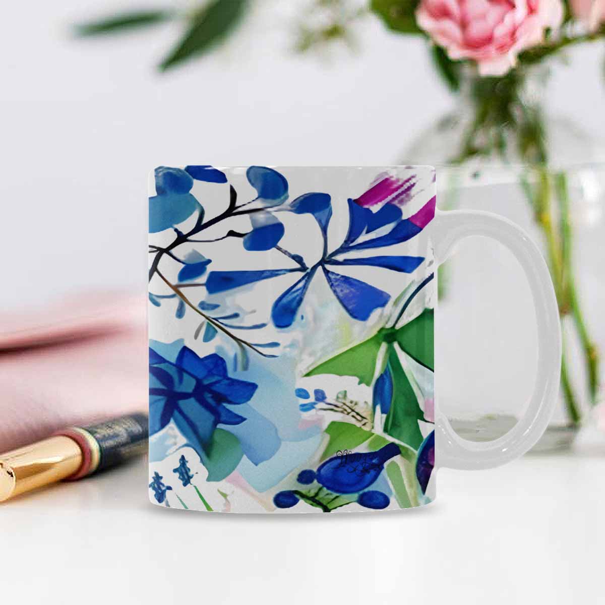 Quality Mug, coffee mug, tea cup, Bright florals, Set 1A, Design 27