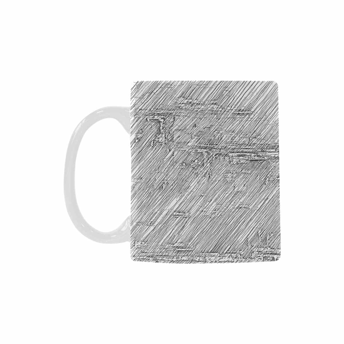 Quality Mug, coffee mug, tea cup, B & W Abstract, Set 1, design 77