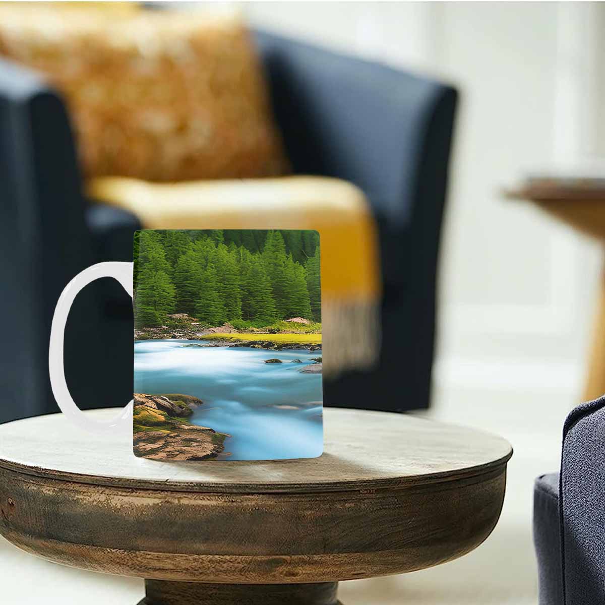 Rivers & Mountains Landscape mugs, set 1 design 21