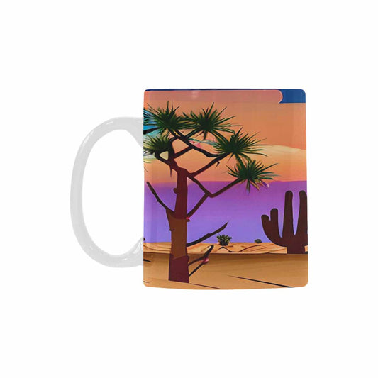 Coffee Mug, tea cup, desert scene, design 73