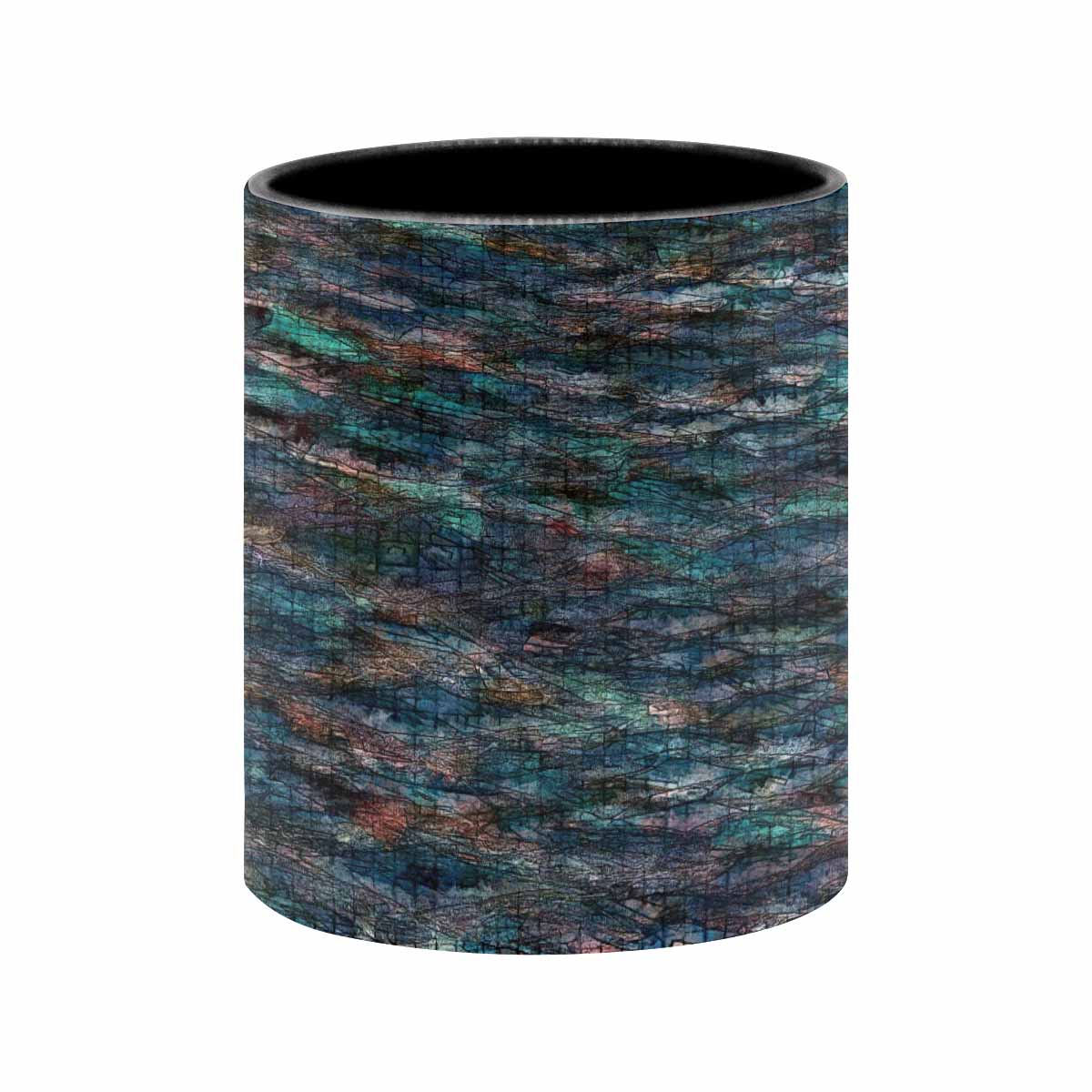 Coffee Mug, tea cup, black core, abstract, design 47