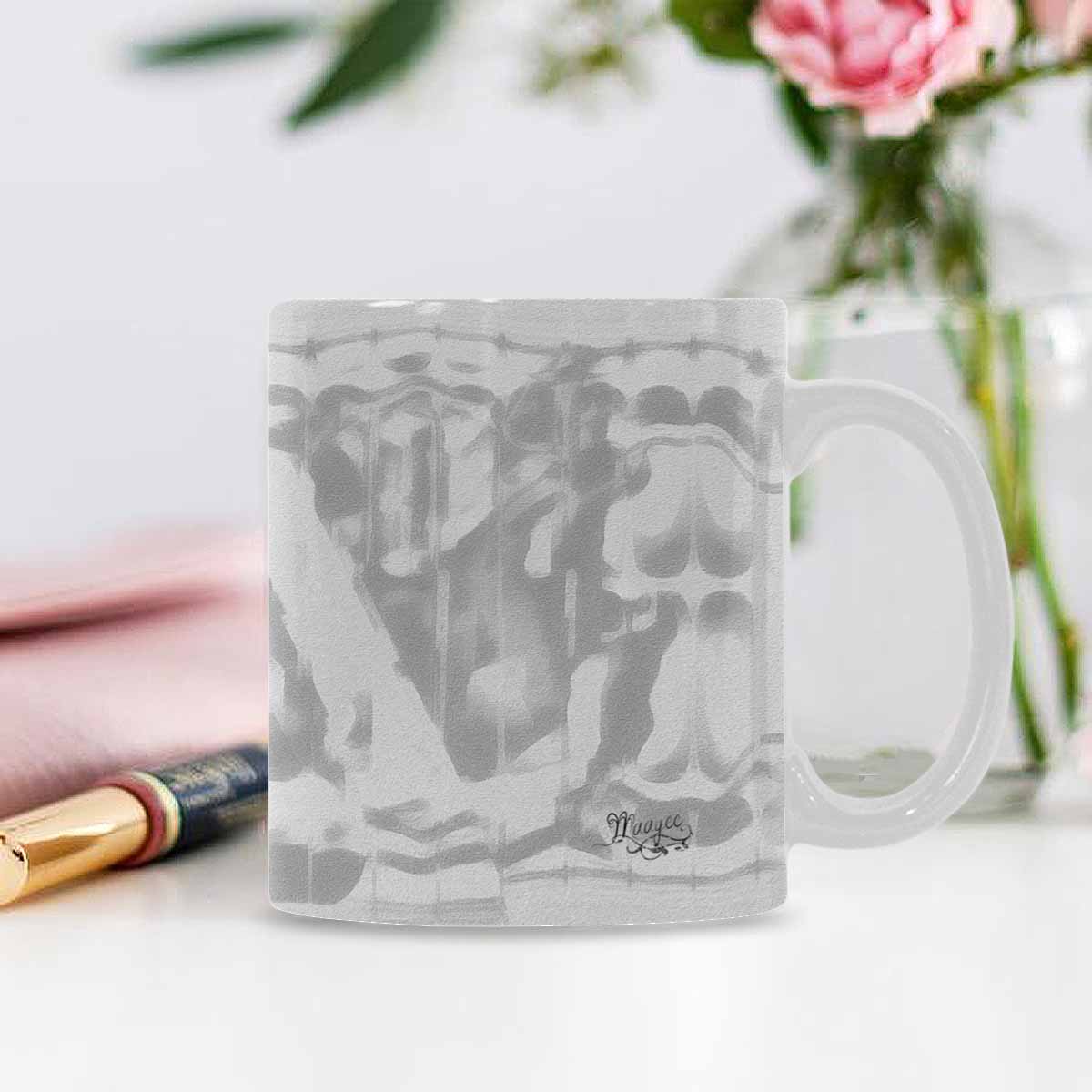 Quality Mug, coffee mug, tea cup, B & W Abstract, Set 1, design 101