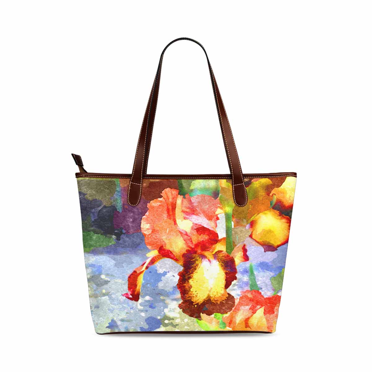 Classic Fabric handbag, watercolor floral, design 137