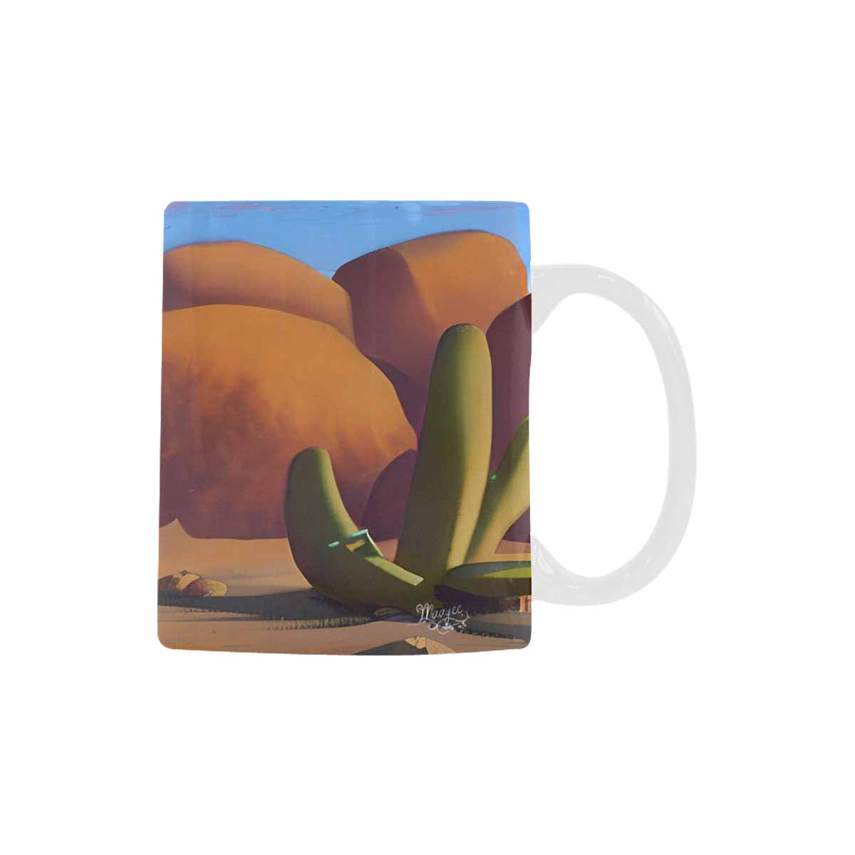 Coffee Mug, tea cup, desert scene, design 26