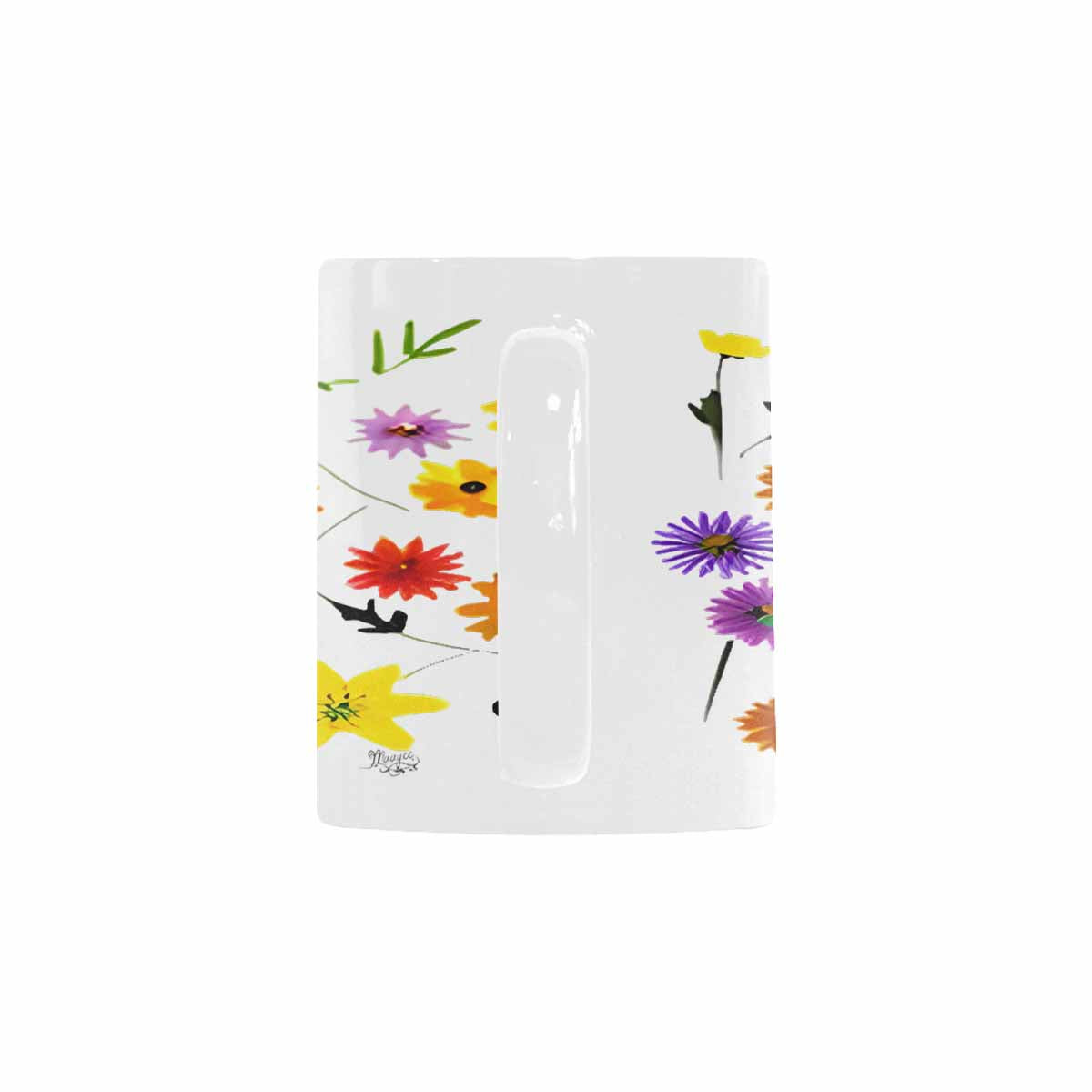 USA made Quality Mug, coffee mug, tea cup, Bright florals, Set 2, design 73