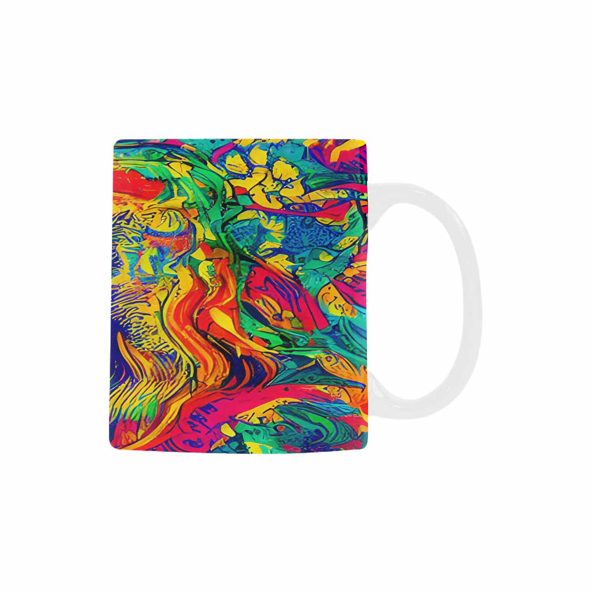 USA, Color Coffee Mug, tea cup, caucasian Face, design 40