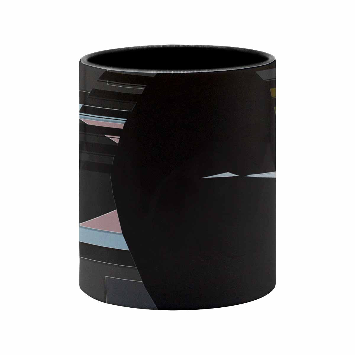 Coffee Mug, tea cup, black core, abstract, design 14