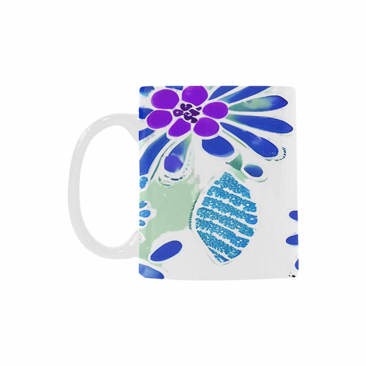 USA made Quality Mug, coffee mug, tea cup, Bright florals, Set 1A, Design 126