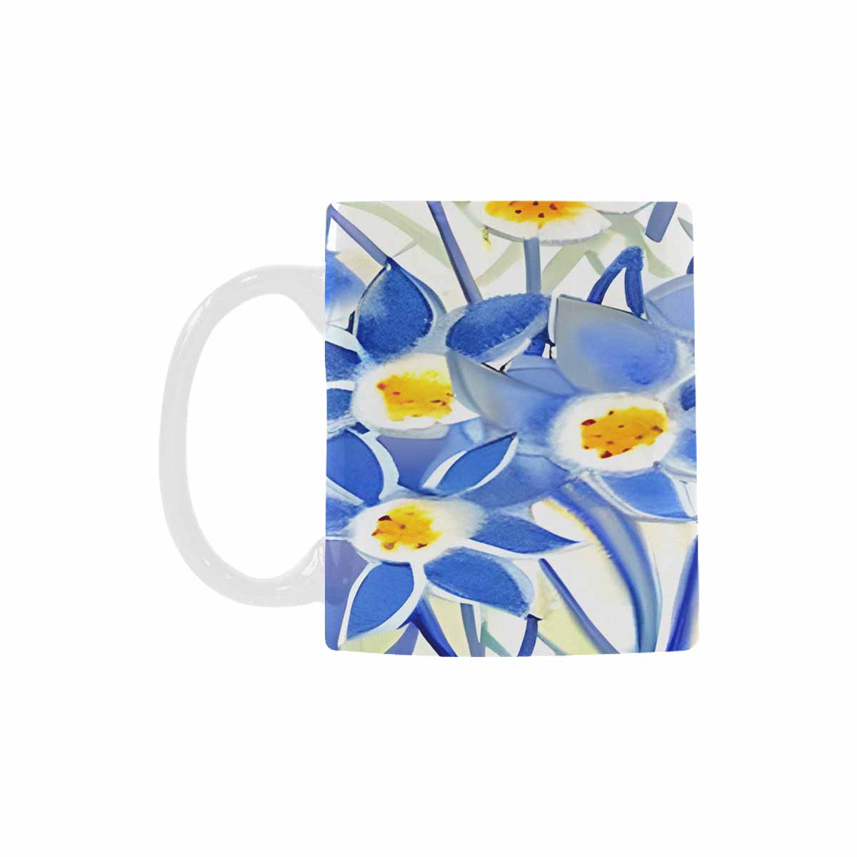 USA made Quality Mug, coffee mug, tea cup, Bright florals, Set 1, Design 46