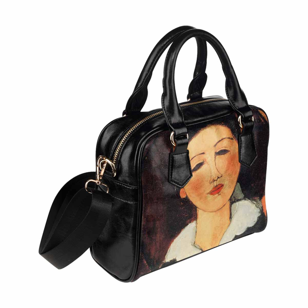 Shoulder PU Leather handbag, Modigliani design, choice of 2 colors, Jacques Lipchitz and his woman 1