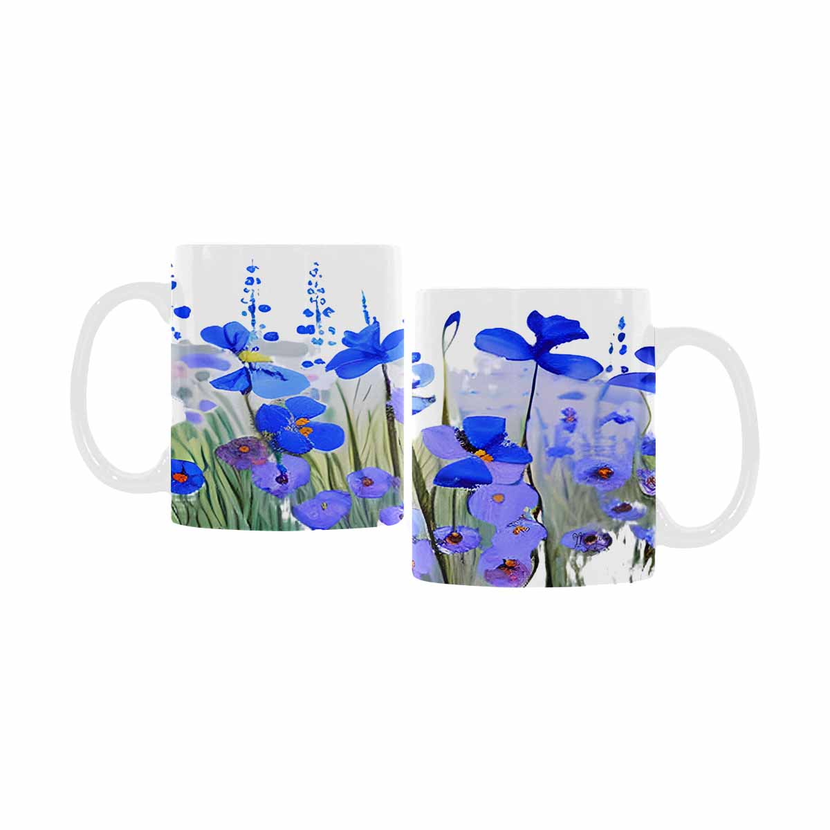 USA made Quality Mug, coffee mug, tea cup, Bright florals, Set 1A, Design 97