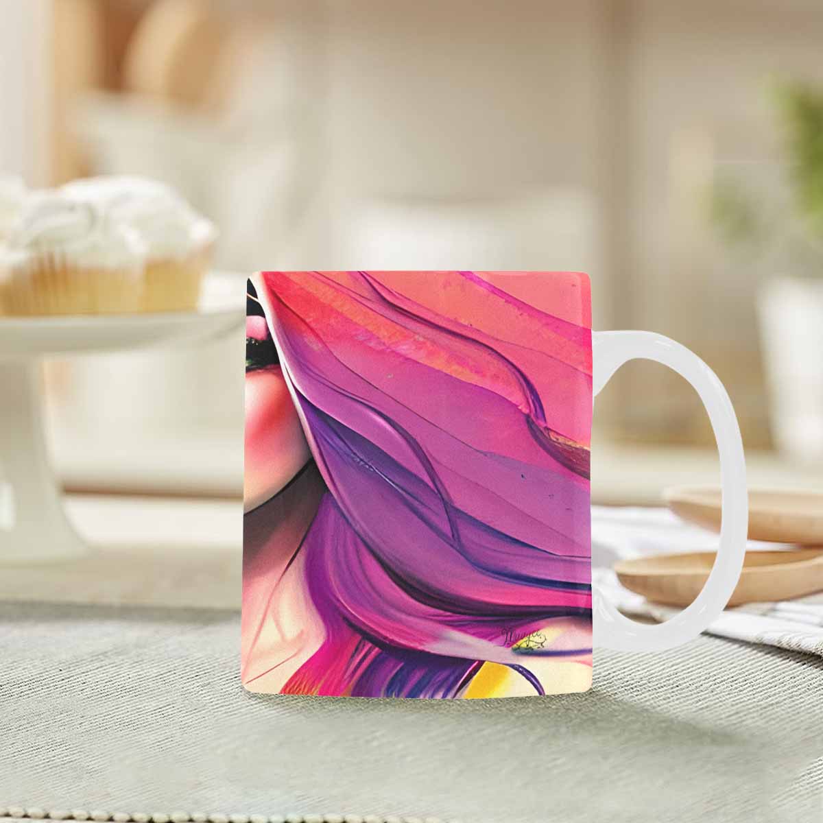 Coffee Mug, tea cup,caucasian Face, design 4