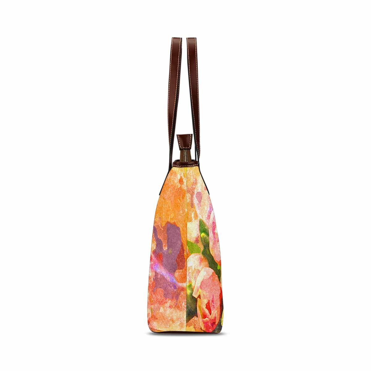 Classic Fabric handbag, watercolor floral, design 256