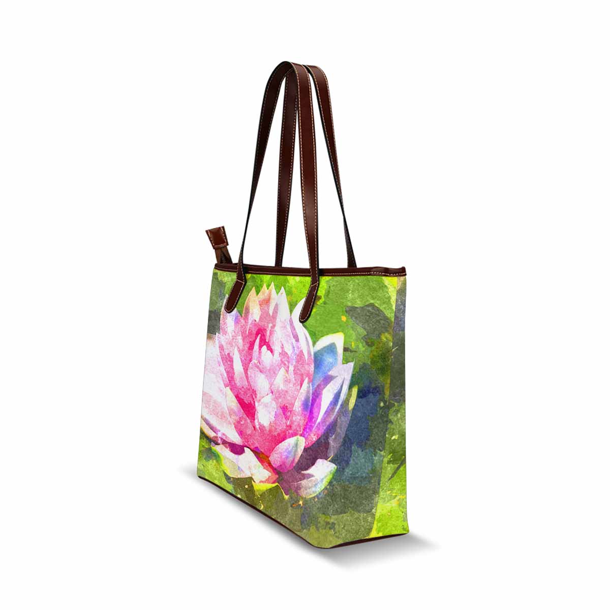 Classic Fabric handbag, watercolor floral, design 284