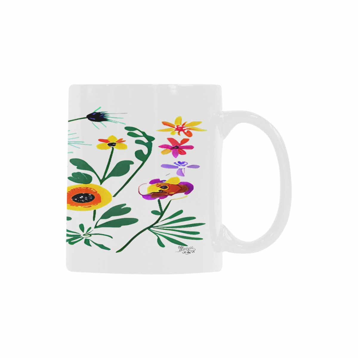 Quality Mug, coffee mug, tea cup, Bright florals, Set 2, design 72