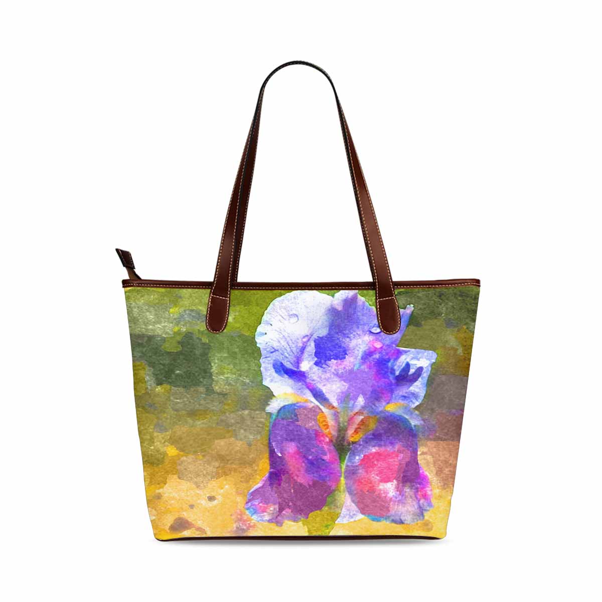 Classic Fabric handbag, watercolor floral, design 96