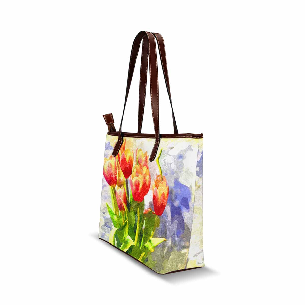 Classic Fabric handbag, watercolor floral, design 242