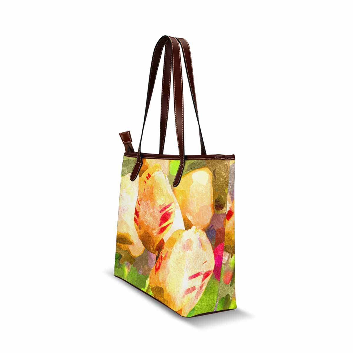 Classic Fabric handbag, watercolor floral, design 275