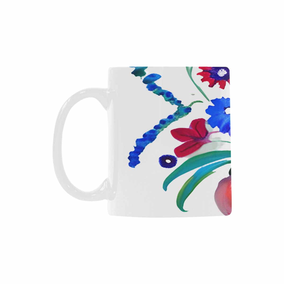 USA made Quality Mug, coffee mug, tea cup, Bright florals, Set 1A, Design 116