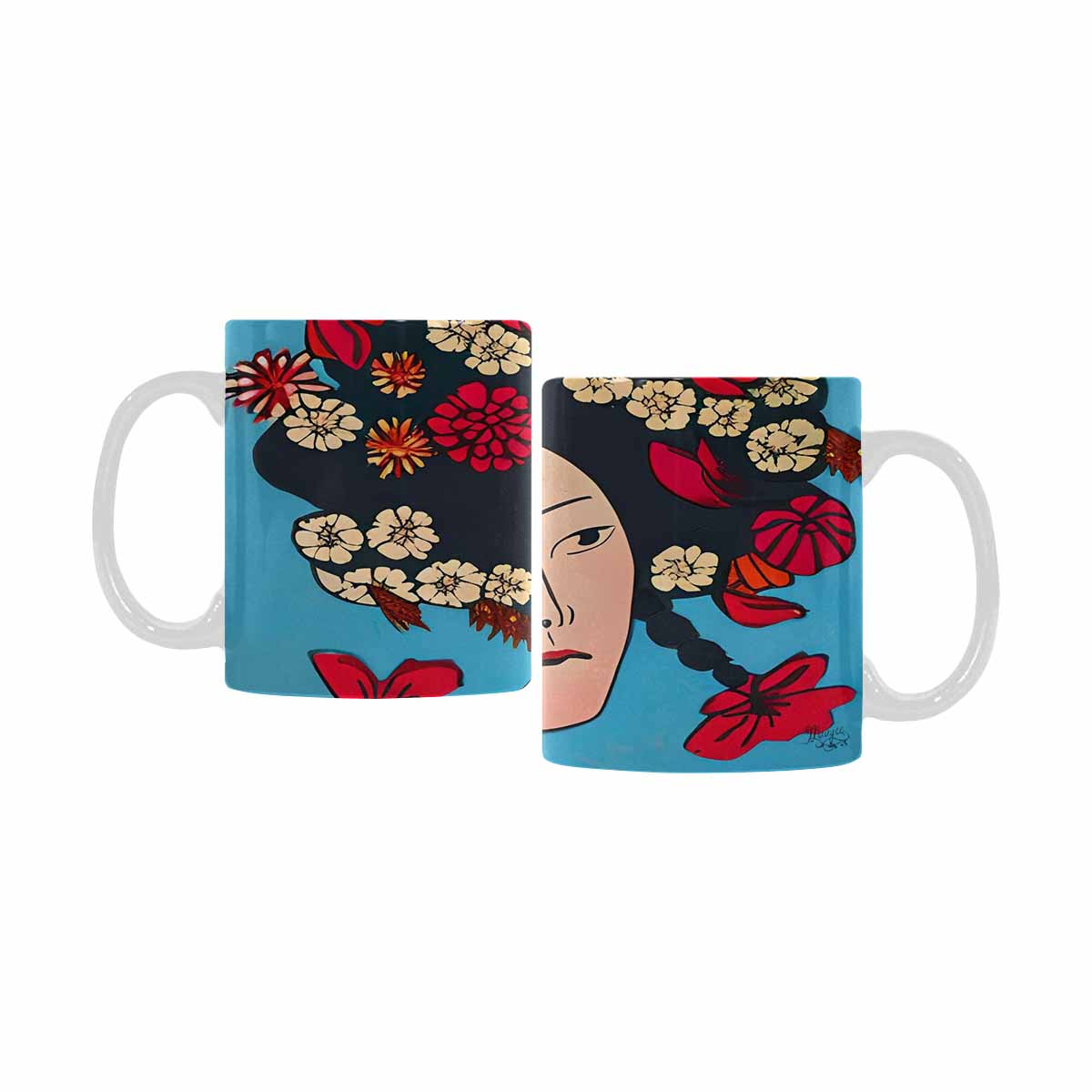 Quality Mug, coffee mug, tea cup, Asian Faces, Design 48