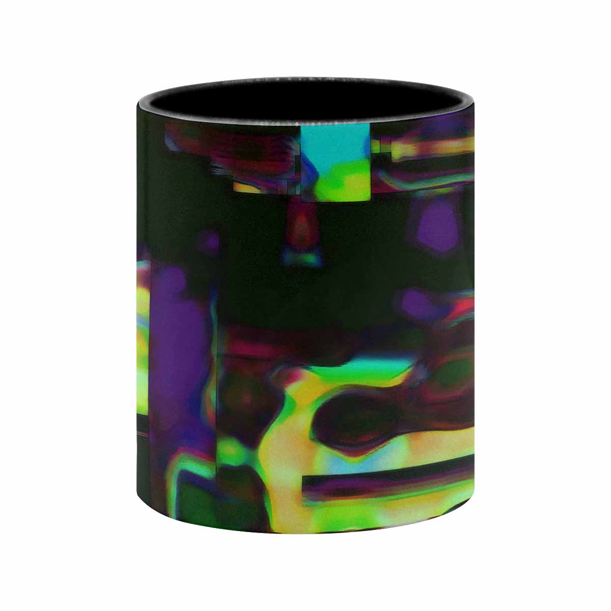 Coffee Mug, tea cup, black core, abstract, design 37