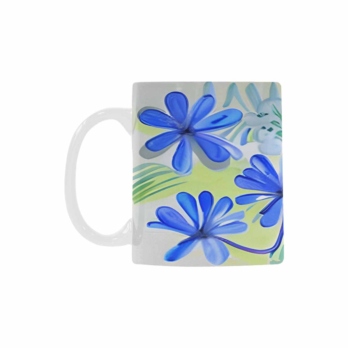 USA made Quality Mug, coffee mug, tea cup, Bright florals, Set 1, Design 83