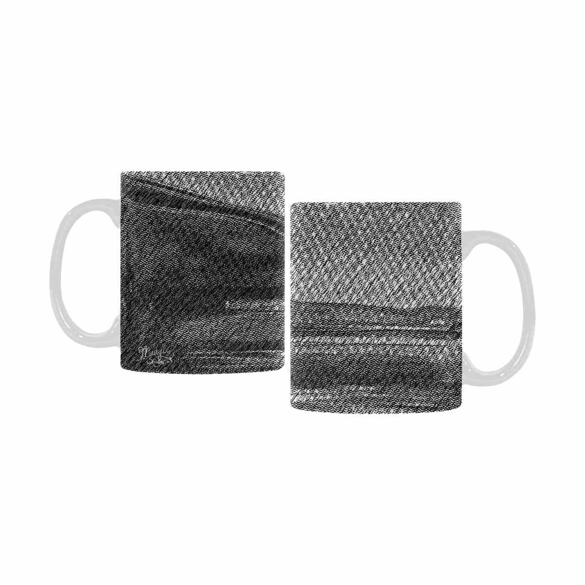 Quality Mug, coffee mug, tea cup, B & W Abstract, Set 1, design 72