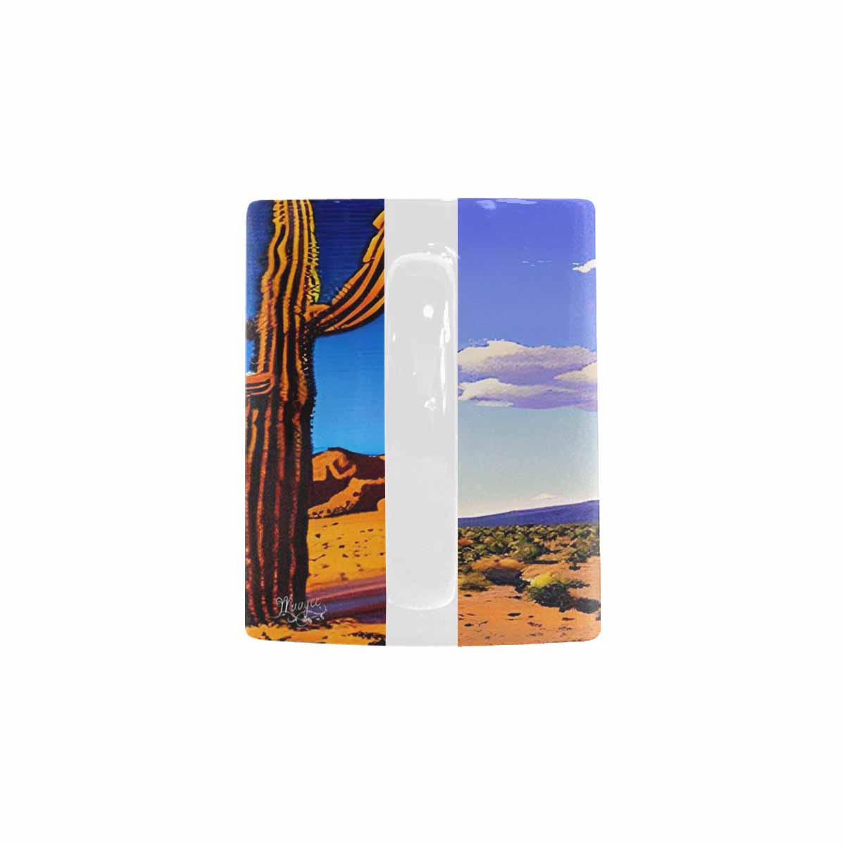 Coffee Mug, tea cup, desert scene, design 16