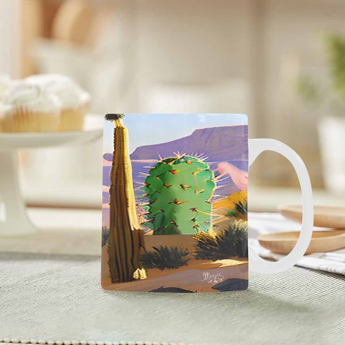 Coffee Mug, tea cup, desert scene, design 13