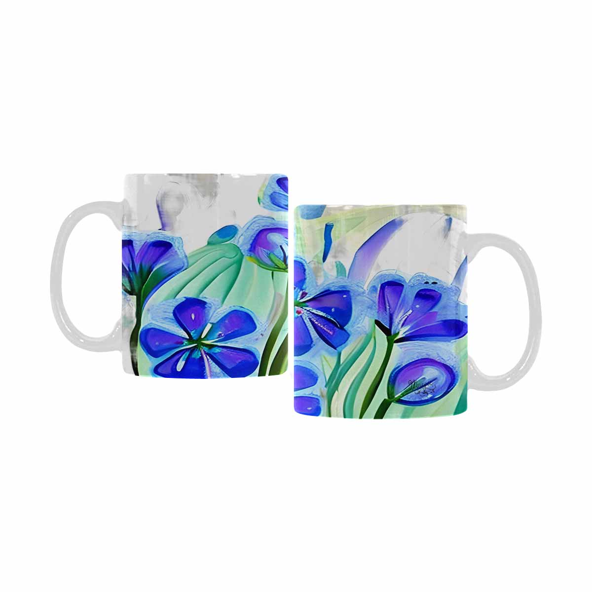 Quality Mug, coffee mug, tea cup, Bright florals, Set 1A, Design 53