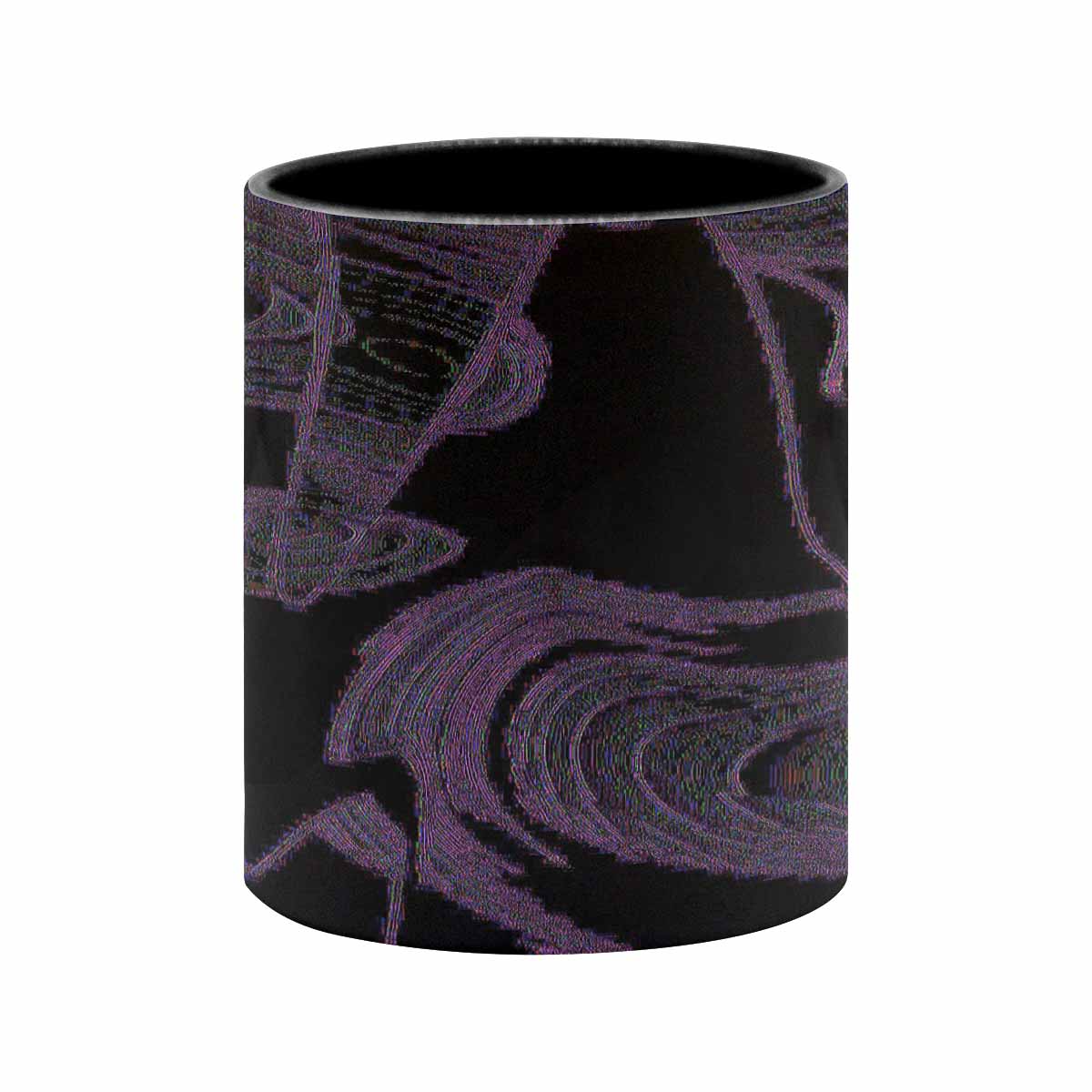 Coffee Mug, tea cup, black core, abstract, design 130