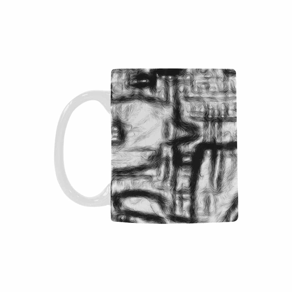 Quality Mug, coffee mug, tea cup, B & W Abstract, Set 1, design 5