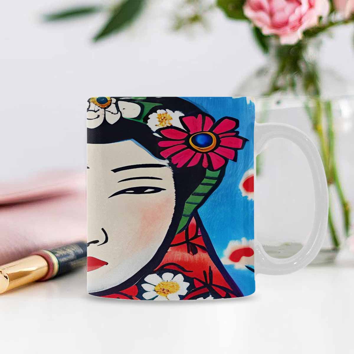 Quality Mug, coffee mug, tea cup, Asian Faces, Design 49