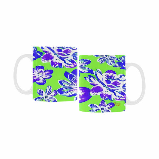 USA made Quality Mug, coffee mug, tea cup, Bright florals, Set 1, Design 154