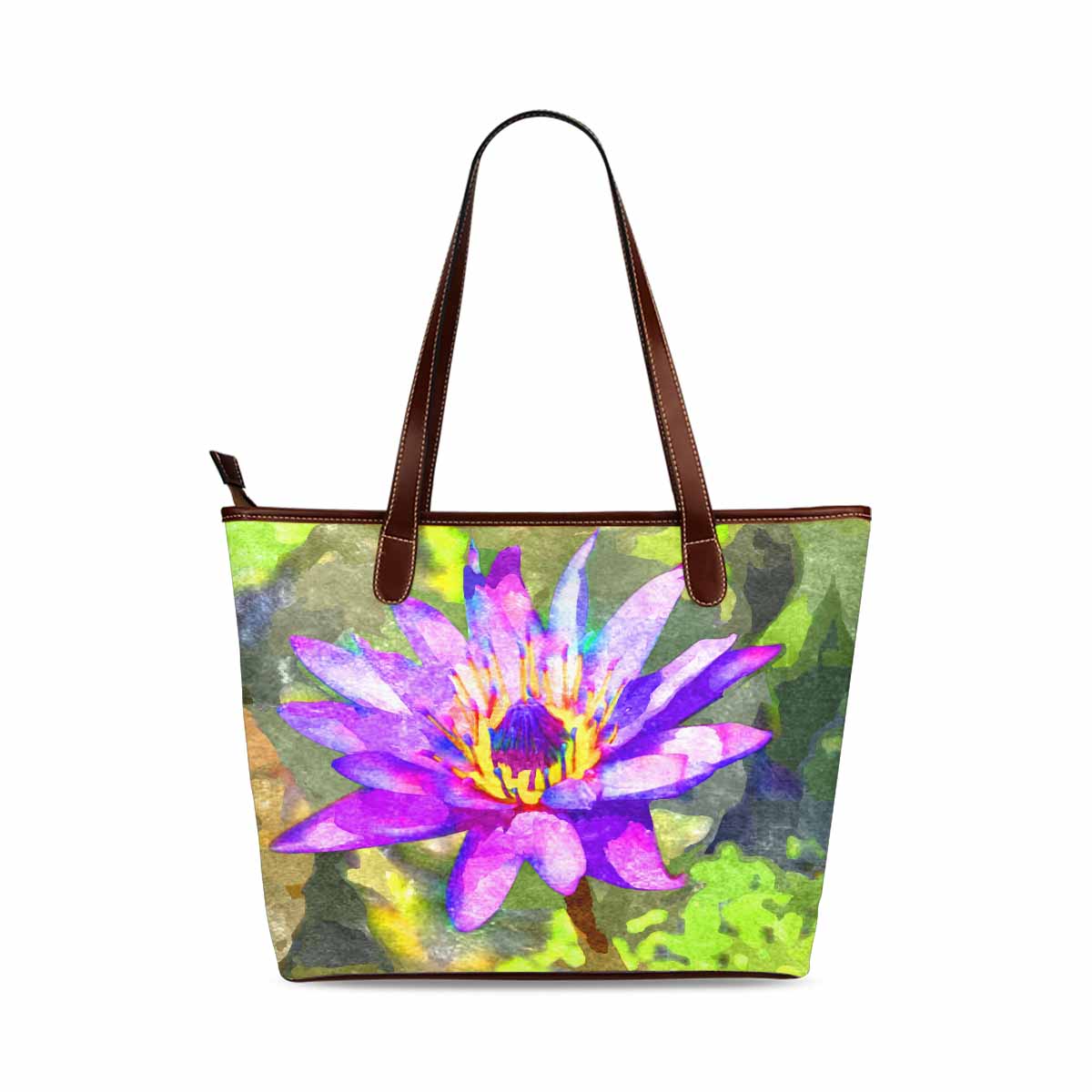 Classic Fabric handbag, watercolor floral, design 285