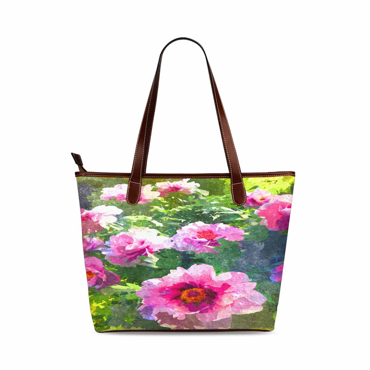 Classic Fabric handbag, watercolor floral, design 107