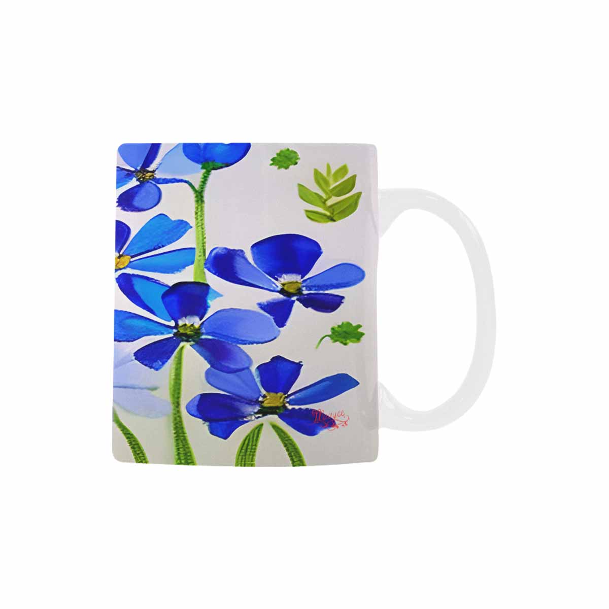 USA made Quality Mug, coffee mug, tea cup, Bright florals, Set 1, Design 82