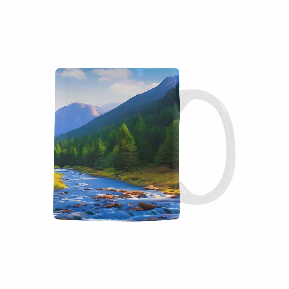 Rivers & Mountains Landscape mugs, set 1 design 19