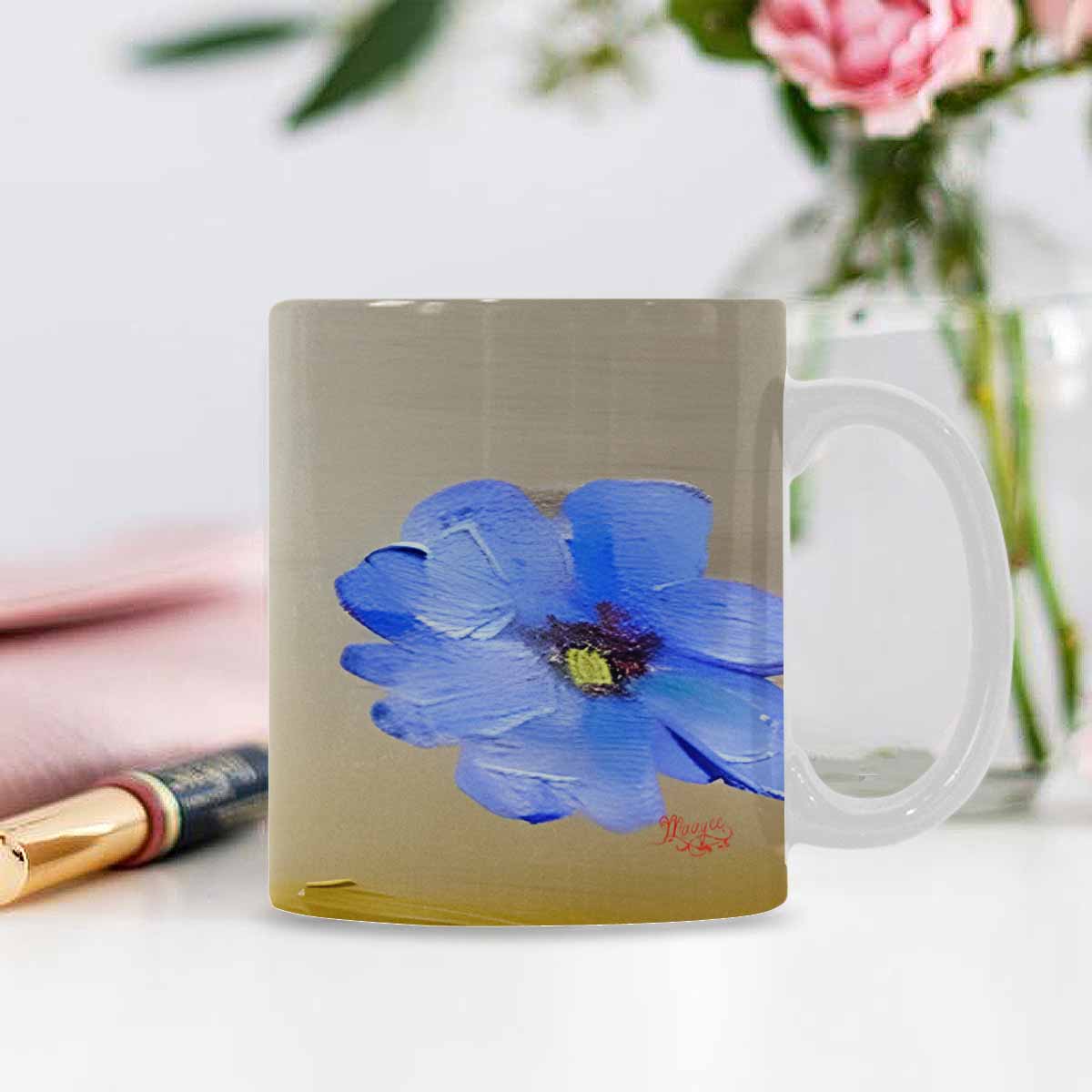 Quality Mug, coffee mug, tea cup, Bright florals, Set 1, Design 163