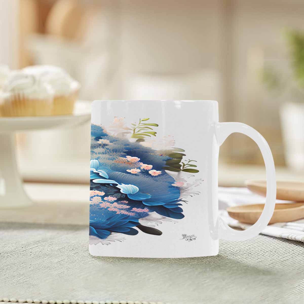 Quality Mug, coffee mug, tea cup, Bright florals, Set 2, design 23