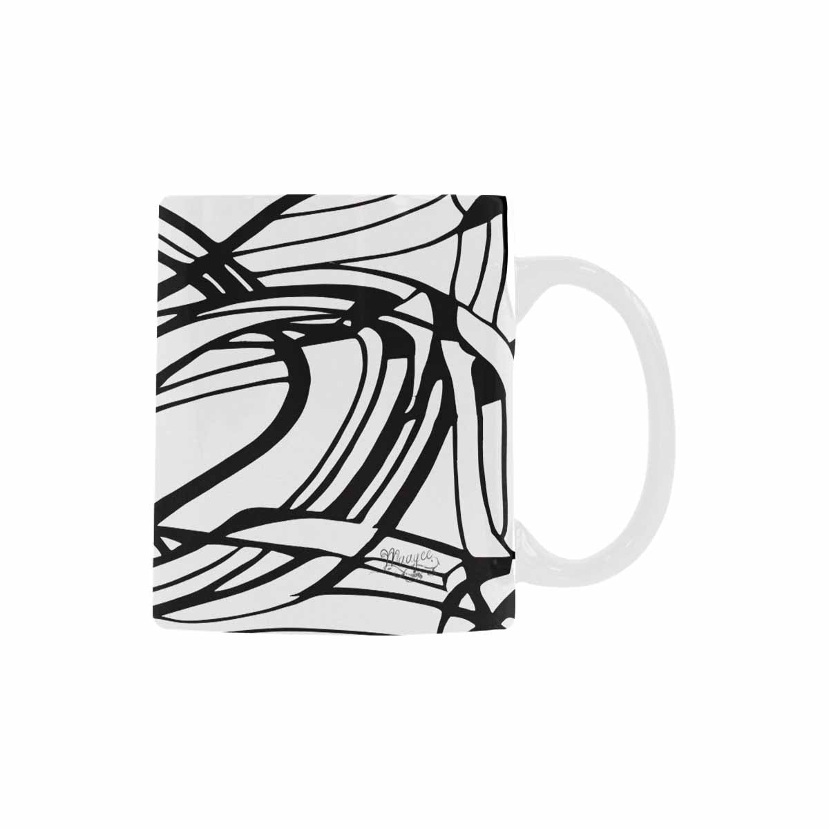 Quality Mug, coffee mug, tea cup, B & W Abstract, Set 1, design 48