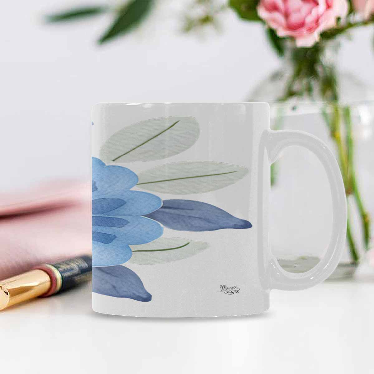 Quality Mug, coffee mug, tea cup, Bright florals, Set 2, design 21
