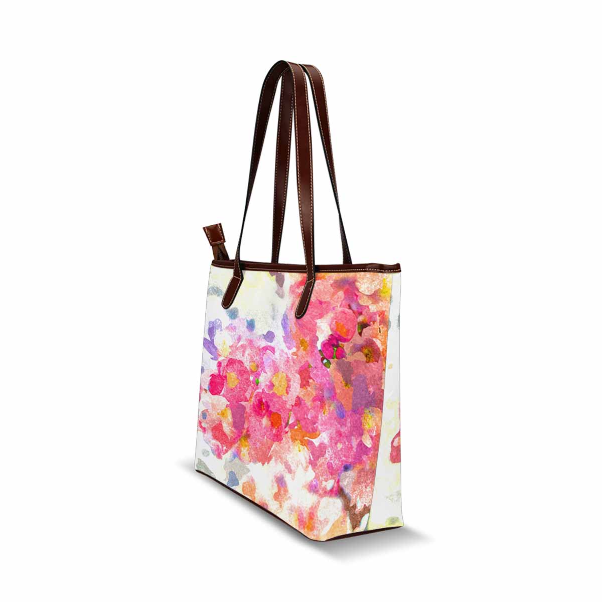 Classic Fabric handbag, watercolor floral, design 141